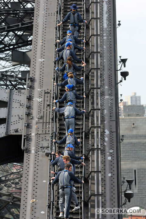 Touristes sur le Pont de Sydney à Sydney