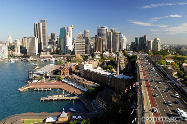 Sydney depuis Harbour Bridge à Sydney